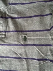 Vorschaubild 2 von Herren Poloshirt Gestreift Grau Gr. 52;XL
