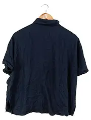 Vorschaubild 2 von Damen Bluse Gr. 34/XS Blau Viskose Kurzarm Klassisch Elegant