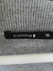 Vorschaubild 4 von Damen Pullover V-Ausschnitt Langarm Basic Grau Gr. 36/S