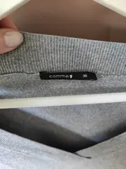 Vorschaubild 3 von Damen Pullover V-Ausschnitt Langarm Basic Grau Gr. 36/S