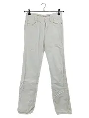 Vorschaubild 1 von Damen Jeans Straight Leg Weiß Gr. 34 W26 Basic Denim