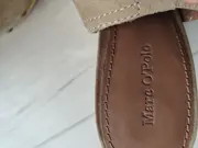 Vorschaubild 5 von Wedge Clogs Damen Sandalen Leder Keilabsatz Beige Gr. 39
