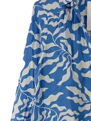 Vorschaubild 2 von Damen Bluse Langarm 36 Blau Florales Muster Freizeit Viskose