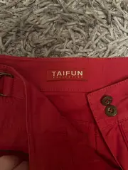 Vorschaubild 5 von TAIFUN Damen Cargohose Rot Gr. 38 Baumwolle Casual Reißverschluss