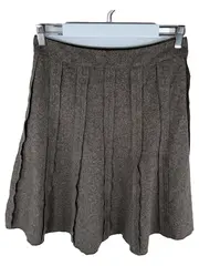 Vorschaubild 1 von Collection Faltenrock Damen Gr. 34/XS Braun Wolle Midi