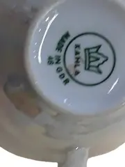 Vorschaubild 4 von Tasse Porzellan Romantisch Blumenmuster Weiß Made in GDR