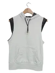 Vorschaubild 1 von Damen Pullunder Kapuze Weste Gr. 38/M Weiß Mesh Sportlich