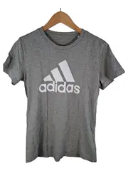Vorschaubild 1 von T-Shirt Damen Gr. M Grau Logo-Print Kurzarm Sport