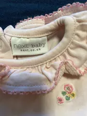 Vorschaubild 6 von Baby Langarmshirt Gr. 62 Rosa Hase Stickerei Rüschen Baumwolle