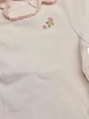 Vorschaubild 5 von Baby Langarmshirt Gr. 62 Rosa Hase Stickerei Rüschen Baumwolle