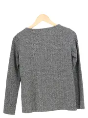 Vorschaubild 2 von Damen Pullover Gr. 34/XS Grau Casual Fischgrätenmuster Langarm