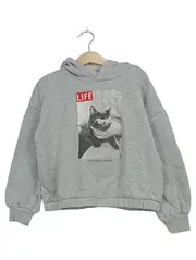 Vorschaubild 1 von Kapuzenpullover Kinder Gr. 130 Grau LIFE Print