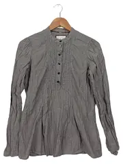 Vorschaubild 1 von Damen Bluse Gr. 36 Grau Casual Langarm Baumwolle