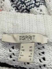 Vorschaubild 3 von Damen Pullover Gr. 34/XS Mehrfarbig Gestreift Lochmuster Baumwolle