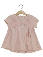 Vorschaubild 1 von Mädchen Shirt Blumenstickerei Rosa Gr. 98 Baumwolle