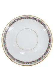 Vorschaubild 2 von Unterteller Porzellan Blumenmuster Goldrand Elegant Mehrfarbig