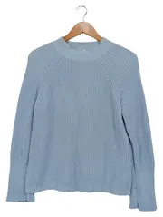 Vorschaubild 1 von Damen Pullover Gr. 34/XS Blau Casual Strickpullover Langarm