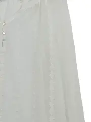 Vorschaubild 7 von Damen Bluse Gr. 38 M Weiß Feminin Langarm Stickerei