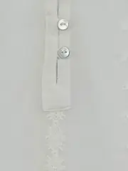 Vorschaubild 4 von Damen Bluse Gr. 38 M Weiß Feminin Langarm Stickerei