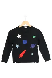 Vorschaubild 1 von Kinder Sweatshirt Gr. 128 Mehrfarbig Weltraum Applikationen