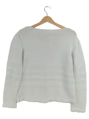 Vorschaubild 1 von Damen Strickpullover Gr. 36/S Weiß Baumwolle Basic