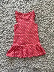 Vorschaubild 2 von Freizeitkleid Mädchen Gr. 92 Rosa Casual Baumwolle Blumenmuster Rüschen