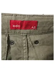 Vorschaubild 5 von EDC Damen Stoffhose Gr. 42 Beige Casual Leinen Baumwolle