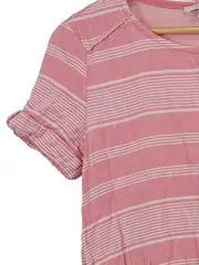 Vorschaubild 2 von Damen Sommerkleid gestreift Pink Gr. 36 Casual Baumwolle