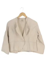 Vorschaubild 1 von Damen Leichte Jacke Blazer Leinen Beige Gr. 36/S Klassisch Elegant