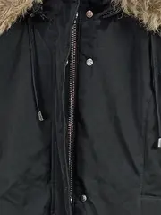 Vorschaubild 3 von Damen Parka Gr. S schwarz Fellkapuze Winterjacke gefüttert