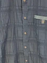 Vorschaubild 3 von Herren Freizeithemd Kariert Blau Langarm Baumwolle Gr. L