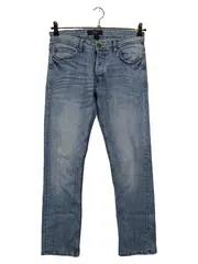 Vorschaubild 1 von Herren Jeans Regular Fit Blau W30/46/S Knopf Lederdetails