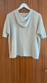 Vorschaubild 2 von Damen Kapuzenpullover Gr. 38/M Beige Casual Kurzarm Hoodie
