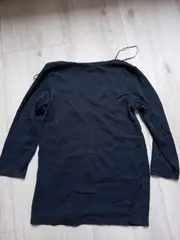 Vorschaubild 2 von Damen Shirt Langarm V-Ausschnitt Blau Gr. M Basic