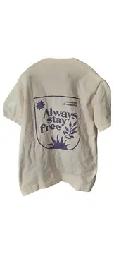 Vorschaubild 2 von Damen T-Shirt Beige Gr. 40/L Casual Baumwolle Print