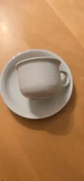 Vorschaubild 2 von Thomas Trend Kaffeetasse mit Untertasse Weiß Porzellan Rillendekor