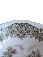 Vorschaubild 3 von Dekoschale Porzellan Schloss Klassisch Weiß 13cm Florales Muster