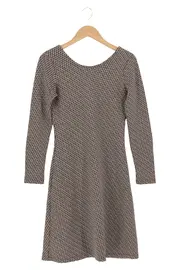 Vorschaubild 1 von Damen Freizeitkleid Gr. 36/S Grau Grafisch Vintage Midikleid