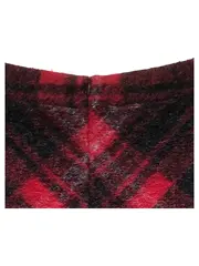 Vorschaubild 5 von Damen Wickelrock Gr. 36 Kariert Rot Schwarz Casual Herbst/Winter