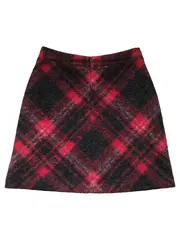 Vorschaubild 2 von Damen Wickelrock Gr. 36 Kariert Rot Schwarz Casual Herbst/Winter