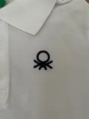 Vorschaubild 7 von BENETTON Kinder Poloshirt Weiß Gr. XS Casual Baumwolle
