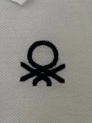Vorschaubild 4 von BENETTON Kinder Poloshirt Weiß Gr. XS Casual Baumwolle