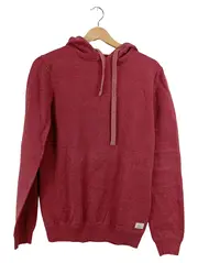 Vorschaubild 1 von Herren Kapuzenpullover Strick Hoodie Gr. M Rot Meliert Baumwolle