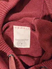Vorschaubild 2 von Herren Kapuzenpullover Strick Hoodie Gr. M Rot Meliert Baumwolle
