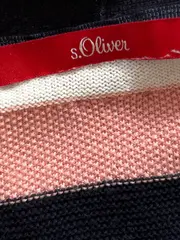 Vorschaubild 3 von Damen Strickjacke Gestreift Langarm Viskose Baumwolle Gr. 46/3XL