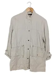 Vorschaubild 1 von Leichte Jacke Damen 3/4 Arm Beige Gr. 36 S Klassisch Elegant Büro