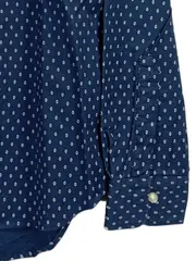 Vorschaubild 3 von Herren Freizeithemd Langarm Baumwolle Punkte Blau Gr. S