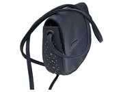 Vorschaubild 2 von Damen Umhängetasche Blau Klein Uni Nieten Polyurethan