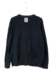 Vorschaubild 5 von Herren Pullover Basic Uni Rippstrick Baumwolle Schwarz L