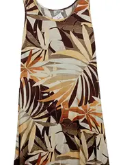 Vorschaubild 2 von Damen Freizeitkleid Blattmuster Mehrfarbig Gr. 42;XL